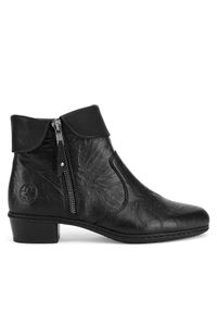 Rieker Trzewiki Y07A8-01 Czarny. Kolor: czarny. Materiał: skóra #1