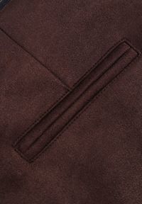 Renee - Brązowe Spódnico-Spodenki z Ozdobną Imitacją Kieszeni Sewressa. Kolor: brązowy. Materiał: koronka. Styl: elegancki, klasyczny #2