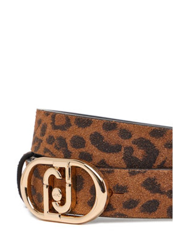 Liu Jo Pasek Damski Hips Bet 2 Cm AF5326 P0086 Brązowy. Kolor: brązowy. Materiał: skóra, zamsz