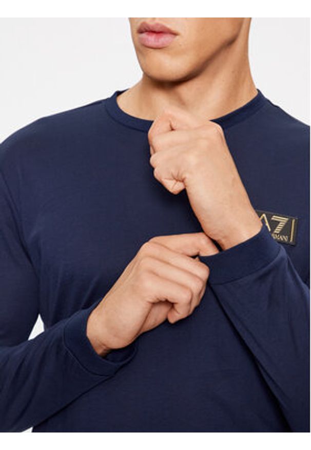 EA7 Emporio Armani Longsleeve 6RPT20 PJM9Z 1554 Granatowy Regular Fit. Kolor: niebieski. Materiał: bawełna. Długość rękawa: długi rękaw