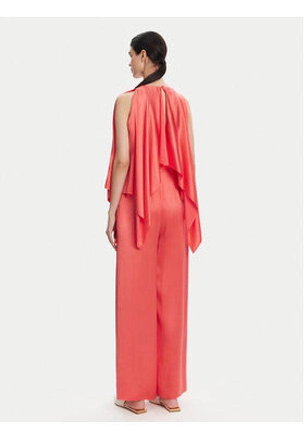 Pinko - PINKO Kombinezon 104993 A2GZ Koralowy Regular Fit. Kolor: pomarańczowy. Materiał: wiskoza