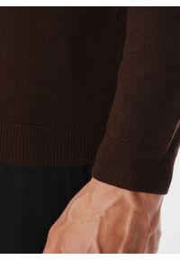 Pako Lorente - PAKO LORENTE – Brązowy gładki półgolf męski. Kolor: czarny, brązowy, niebieski. Materiał: wiskoza, nylon. Wzór: gładki. Sezon: jesień #7