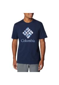 columbia - Koszulka trekkingowa męska Columbia Rapid Ridge Graphic. Kolor: niebieski