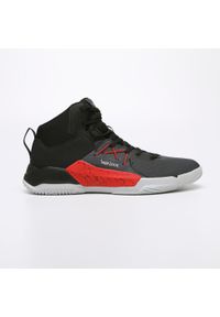 TARMAK - Buty do koszykówki Tarmak Protect 120. Kolor: czerwony, wielokolorowy, czarny. Materiał: kauczuk. Szerokość cholewki: normalna. Sport: koszykówka #1