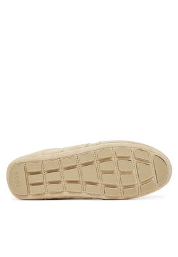 BOSS Sneakersy Roxanne 50547962 Beżowy. Kolor: beżowy. Materiał: skóra