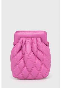 GESTUZ - Gestuz torebka skórzana kolor różowy. Kolor: różowy. Materiał: skórzane. Rodzaj torebki: na ramię