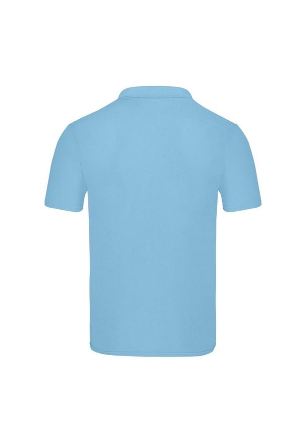 FRUIT OF THE LOOM - Męska Oryginalna Koszulka Polo. Typ kołnierza: polo. Kolor: niebieski