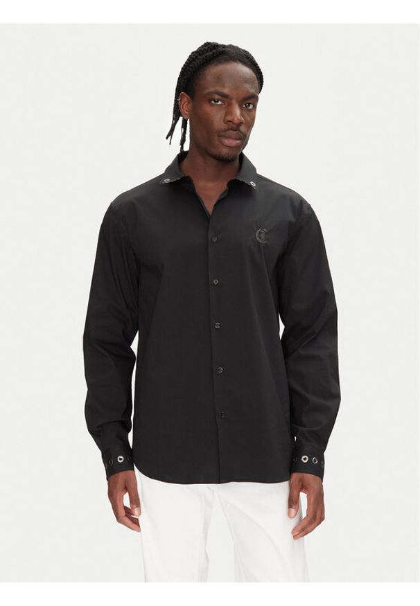 Just Cavalli Koszula 78OAL2A0 Czarny Slim Fit. Kolor: czarny. Materiał: bawełna