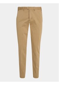 TOMMY HILFIGER - Tommy Hilfiger Spodnie materiałowe Hampton MW0MW32568 Beżowy Slim Fit. Kolor: beżowy. Materiał: bawełna