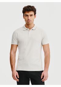 Pako Lorente - PAKO LORENTE – T-shirt polo w kolorze szarym. Okazja: na co dzień. Typ kołnierza: polo. Kolor: brązowy, biały, różowy, beżowy, szary. Materiał: bawełna. Styl: casual