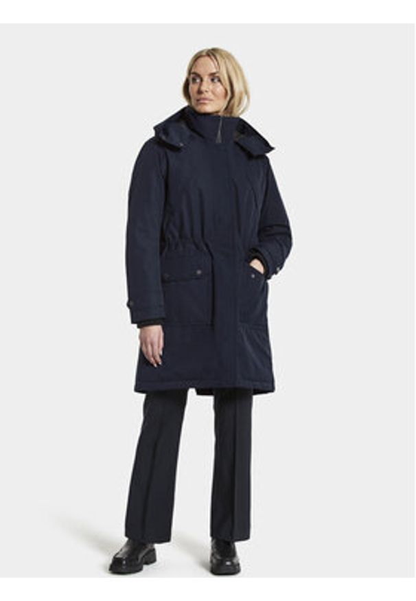 Didriksons Parka Lene 504261 Granatowy Relaxed Fit. Kolor: niebieski. Materiał: syntetyk