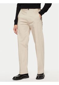 AMI PARIS - AMI Paris Chinosy HTR005.CO0009 Beżowy Regular Fit. Kolor: beżowy. Materiał: bawełna #1