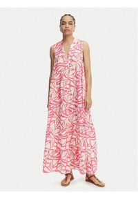 LOLA CASADEMUNT Sukienka letnia LS2616141 Różowy jasny Relaxed Fit. Kolor: różowy. Materiał: bawełna. Sezon: lato #1