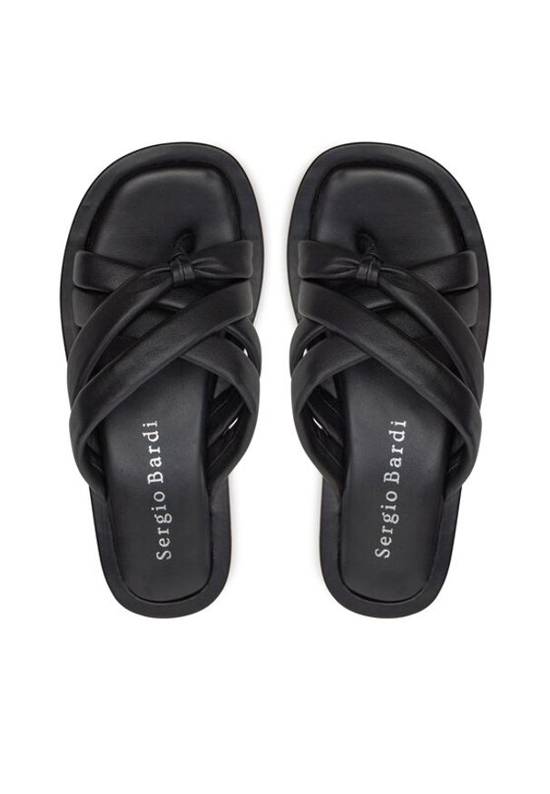 Sergio Bardi Japonki DELL-CHV-AC-01SB Czarny. Kolor: czarny. Materiał: skóra