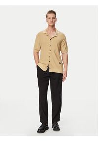 Karl Lagerfeld Jeans Polo B2M18028 Khaki Relaxed Fit. Typ kołnierza: polo. Kolor: brązowy. Materiał: bawełna #5