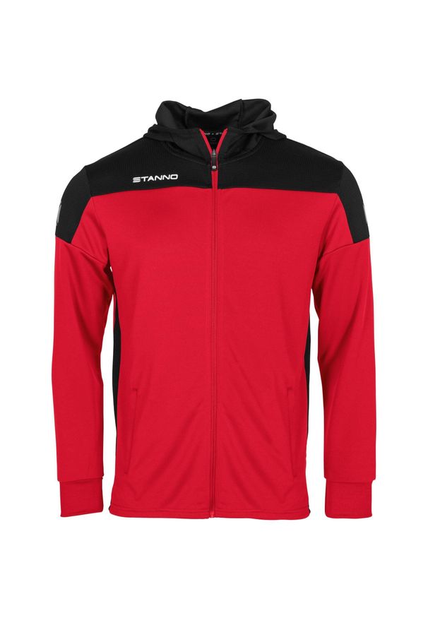 STANNO - Bluza dresowa z kapturem i zamkiem błyskawicznym Stanno Pride. Typ kołnierza: kaptur. Kolor: wielokolorowy, czarny, czerwony. Materiał: dresówka