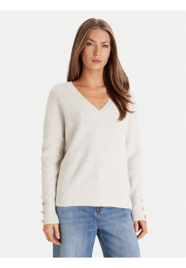 Morgan Sweter 252-MSTAR Écru Regular Fit. Materiał: syntetyk