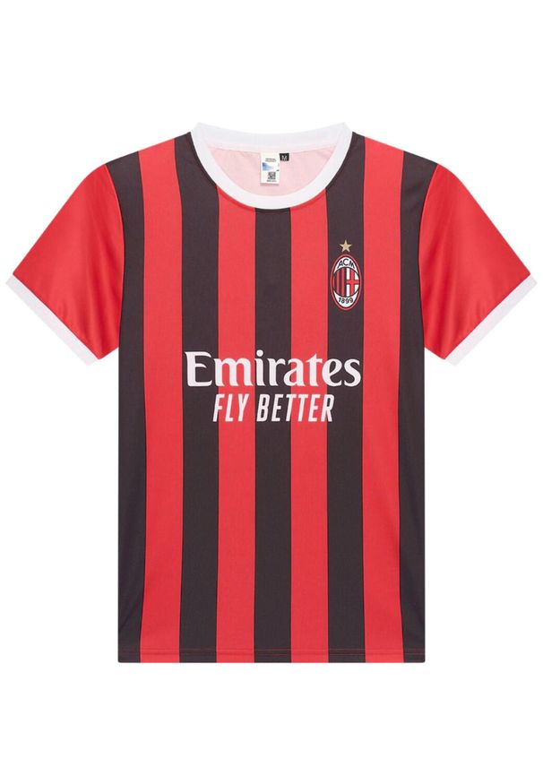 AC MILAN - Koszulka domowa AC Milan Męska. Kolor: czerwony, wielokolorowy, czarny. Sport: piłka nożna