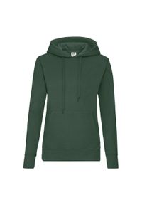 FRUIT OF THE LOOM - Bluza Damska Z Kapturem. Typ kołnierza: kaptur. Kolor: zielony