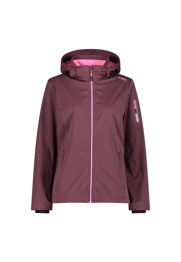 Kurtka przeciwdeszczowa z kapturem dla kobiet CMP. Typ kołnierza: kaptur. Kolor: fioletowy, wielokolorowy, różowy. Sezon: wiosna. Sport: turystyka piesza