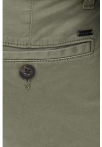 Tom Tailor Spodnie męskie kolor zielony dopasowane. Kolor: zielony. Materiał: tkanina, bawełna. Wzór: gładki #3