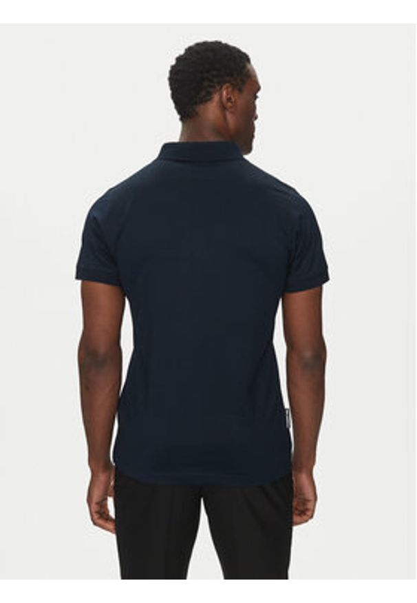 Karl Lagerfeld - KARL LAGERFELD Polo 745007 552200 Granatowy Regular Fit. Typ kołnierza: polo. Kolor: niebieski. Materiał: bawełna