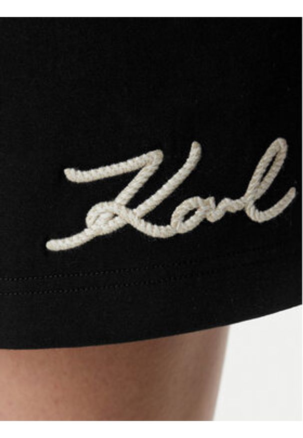 Karl Lagerfeld - KARL LAGERFELD Szorty sportowe B2W10124 Czarny Regular Fit. Kolor: czarny. Materiał: bawełna