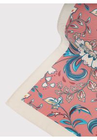 Pako Lorente - PAKO LORENTE – Różowa poszetka w kwiatowy wzór. Kolor: różowy. Materiał: poliester. Wzór: kwiaty #3