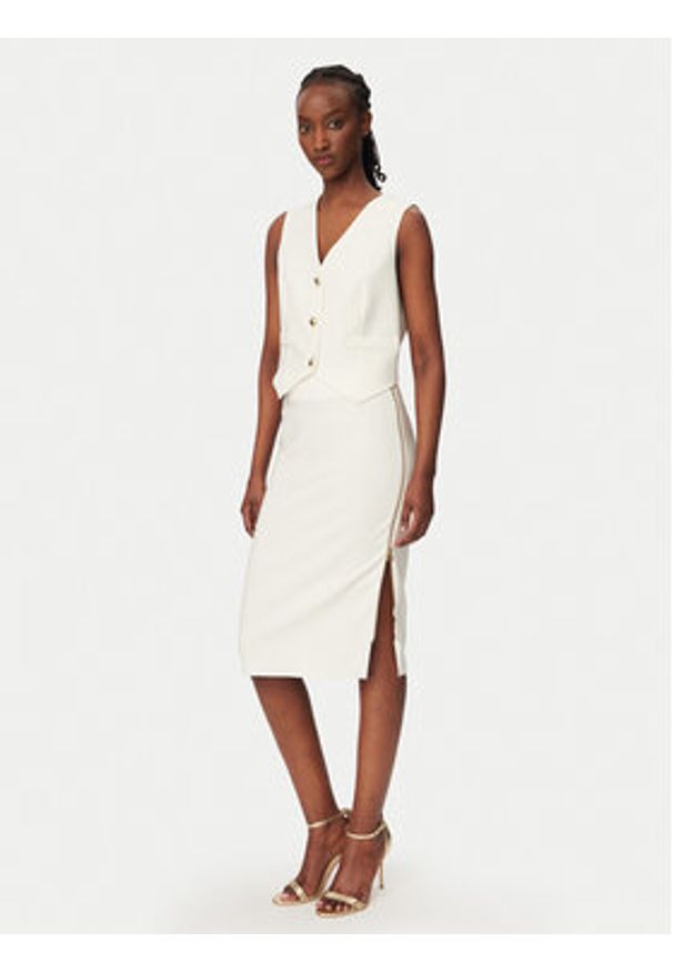 Rinascimento Spódnica ołówkowa CFC0127985003 Biały Slim Fit. Kolor: biały. Materiał: syntetyk