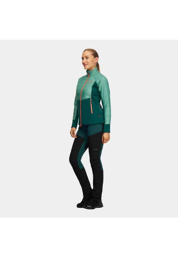 Kurtka damska hybrydowa Alpinus Tofana oliwkowa Pro. Kolor: zielony. Sport: turystyka piesza