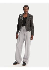BOSS Kurtka skórzana C_Sandy 50541769 Czarny Regular Fit. Kolor: czarny. Materiał: skóra #3
