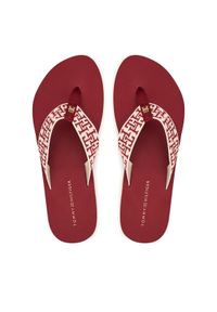 TOMMY HILFIGER - Tommy Hilfiger Japonki Corportate Sandal FW0FW09610 Czerwony. Kolor: czerwony. Materiał: materiał #1
