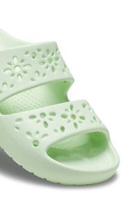 Crocs Klapki Classic Floral Cutout Sandal 210966 Zielony. Kolor: zielony #3