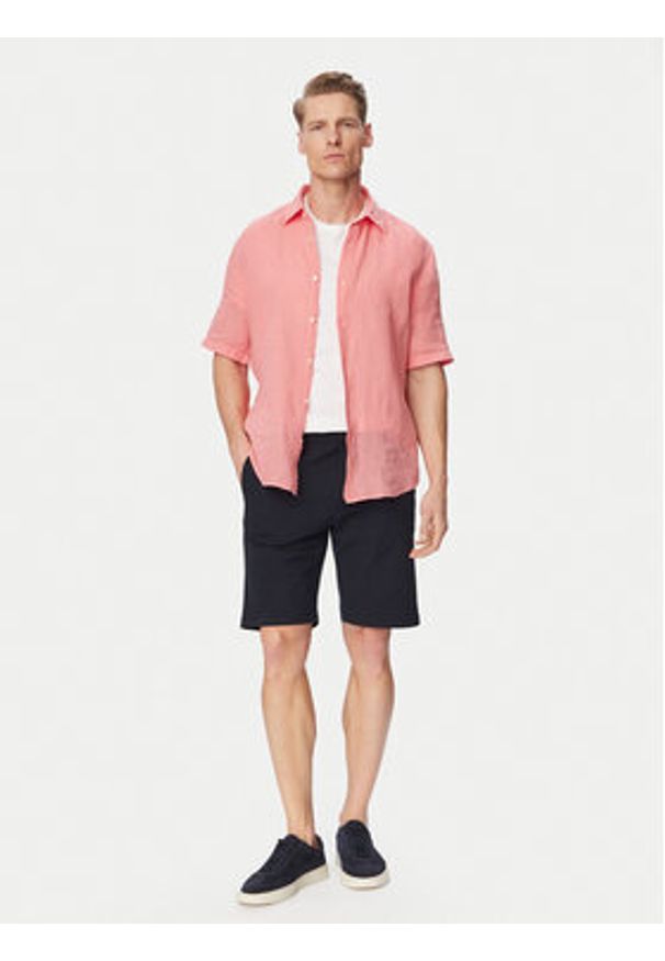 BOSS Szorty materiałowe 50562365 Granatowy Regular Fit. Kolor: niebieski. Materiał: syntetyk