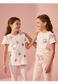 Sinsay - Koszulki z dekoracyjnymi falbanami w serca 2 pack - wielobarwny #1