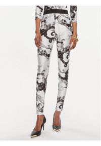 Versace Jeans Couture Legginsy 76HAC101 Biały Skinny Fit. Kolor: biały. Materiał: syntetyk