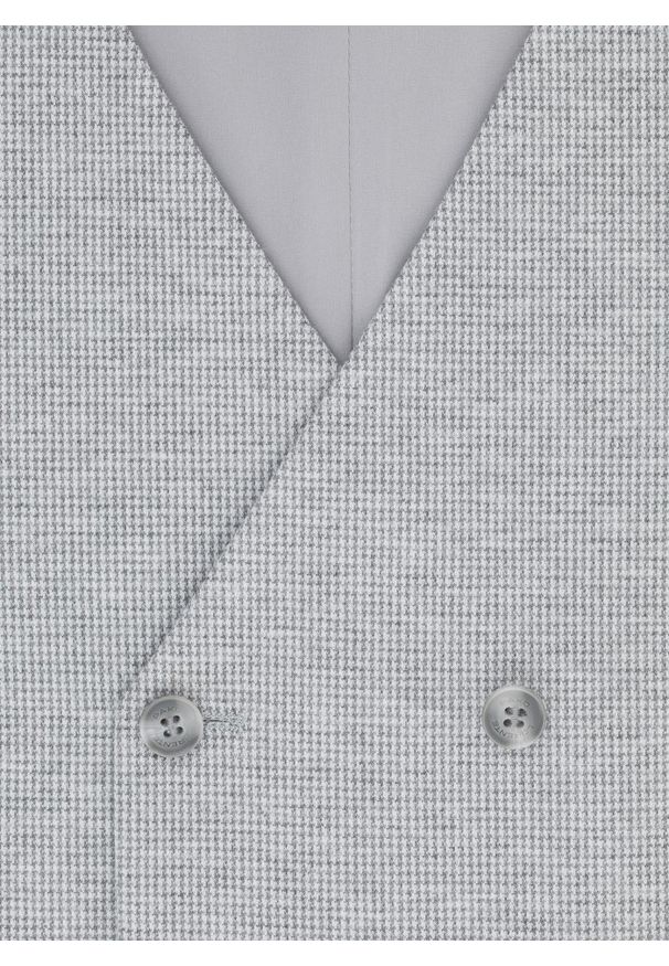 Pako Lorente - PAKO LORENTE - Dwurzędowa kamizelka męska w drobną kratę. Materiał: dzianina, elastan, poliamid, poliester, wiskoza. Styl: elegancki, młodzieżowy