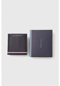 TOMMY HILFIGER - Tommy Hilfiger portfel skórzany męski kolor granatowy. Kolor: niebieski. Materiał: skóra #5