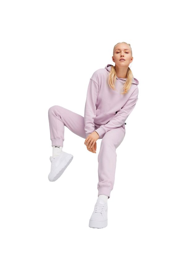 Dres Puma Loungewear Suit Tr, Kobiety. Kolor: fioletowy. Materiał: dresówka. Sport: fitness