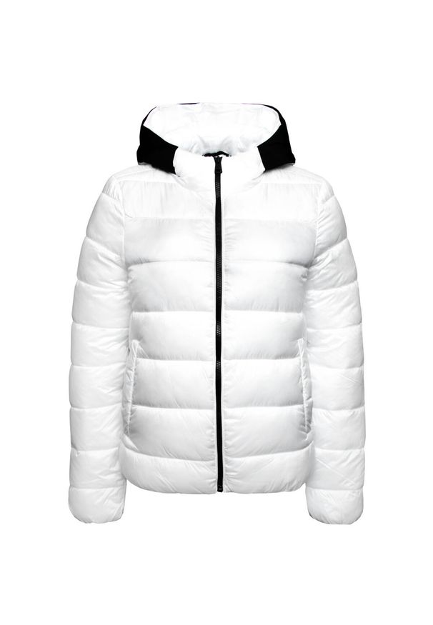 Champion - Kurtka turystyczna damska Down Jacket. Typ kołnierza: kaptur. Kolor: biały. Materiał: poliamid