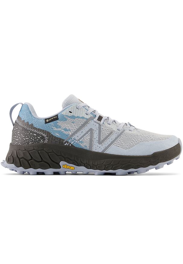 Buty damskie New Balance Fresh Foam Hierro v7 WTHIER7A – niebieskie. Okazja: na co dzień. Kolor: niebieski. Materiał: materiał, syntetyk, skóra, guma. Szerokość cholewki: normalna. Technologia: Gore-Tex. Sport: fitness, bieganie