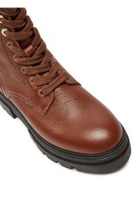 TOMMY HILFIGER - Tommy Hilfiger Trzewiki Bicolor Leather Lace-Up FW0FW08160 Brązowy. Kolor: brązowy. Materiał: skóra