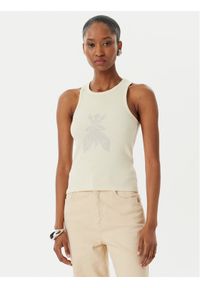 Patrizia Pepe Top 8M1768/J373-W413 Beżowy Slim Fit. Kolor: beżowy. Materiał: bawełna #1