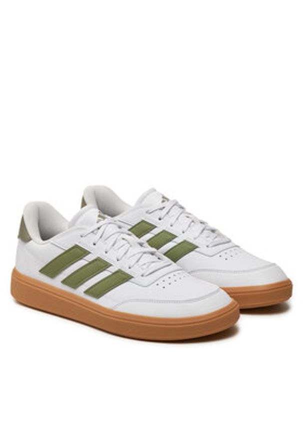 Adidas - adidas Sneakersy Courtblock IG6869 Biały. Kolor: biały. Materiał: skóra