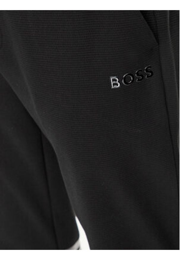 BOSS - Boss Spodnie dresowe Hadiko Mirror 50501206 Czarny Relaxed Fit. Kolor: czarny. Materiał: dresówka, bawełna
