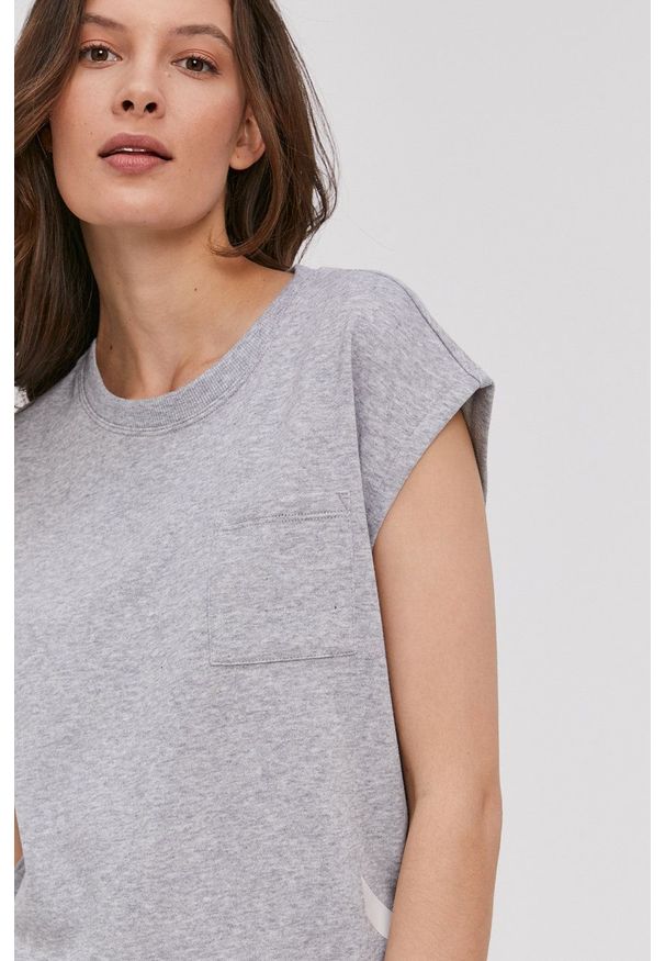 DKNY - Dkny - Sukienka. Okazja: na co dzień. Kolor: szary. Wzór: nadruk. Typ sukienki: proste. Styl: casual