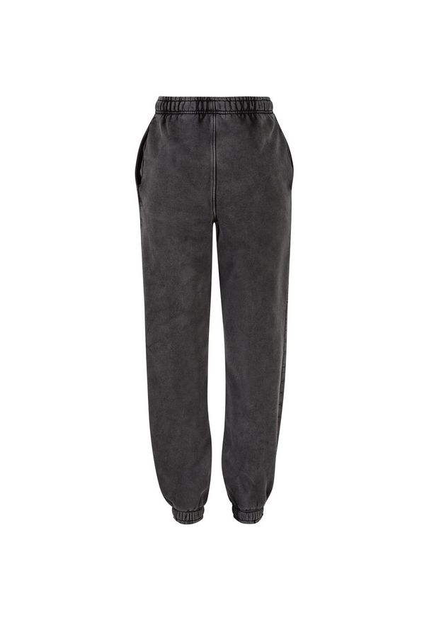 Urban Classics - Spodnie Dresowe Z Wysokimi Stanami Dla Pań I Panów. Stan: podwyższony. Kolor: czarny. Materiał: dresówka. Długość: długie