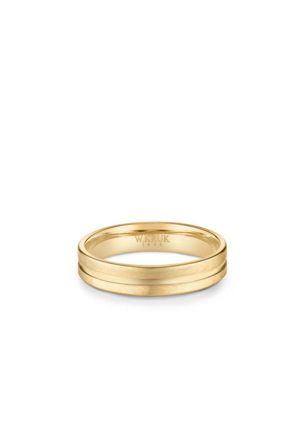 W.KRUK - Obrączka ślubna złota Belpasso. Materiał: złote. Kolor: złoty. Wzór: gładki