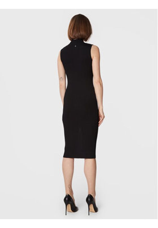 Guess Sukienka dzianinowa W3RK40 Z2U00 Czarny Slim Fit. Kolor: czarny. Materiał: syntetyk, wiskoza