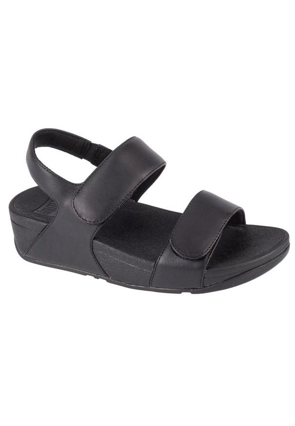 Sandały FitFlop Lulu FV8-090 czarne. Zapięcie: rzepy. Kolor: czarny. Materiał: skóra, guma. Sezon: lato